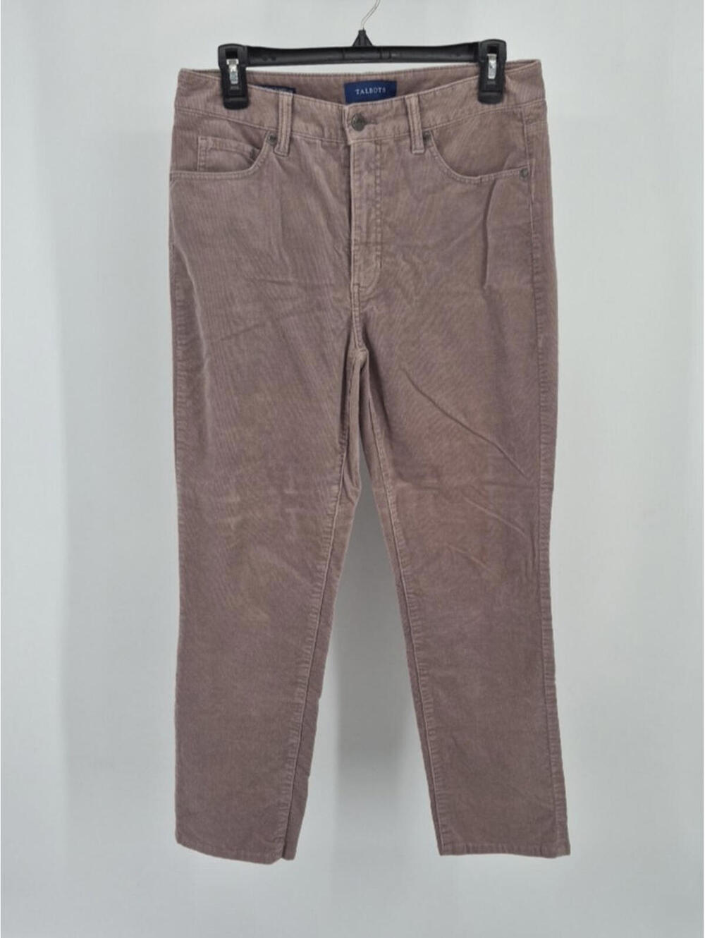 Talbots High Waist Straight Leg Corduroy Pants Tan Women's Size 6P